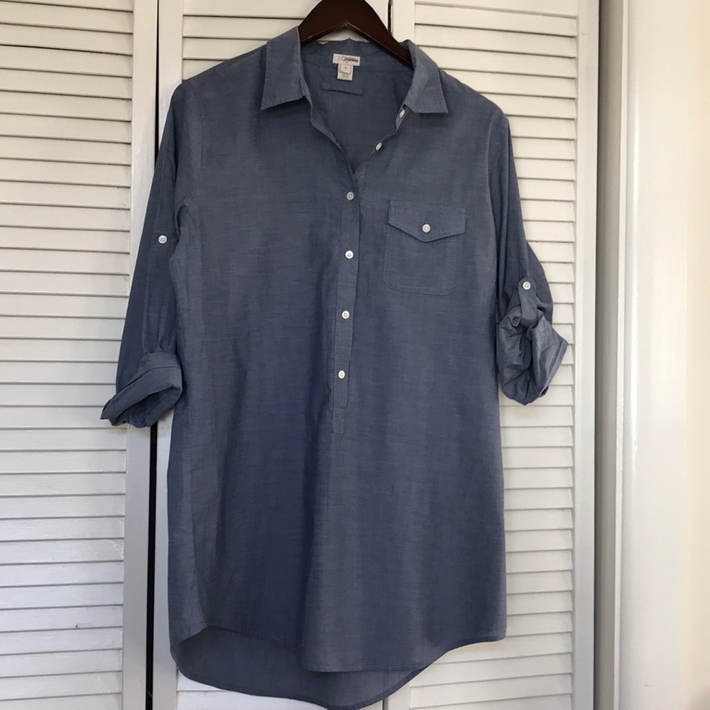 Jcrew chambray tunic, size medium